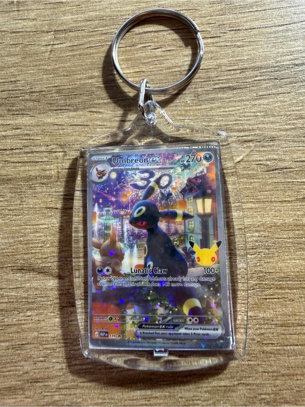 Umbreon EX Keychain Handmade mini